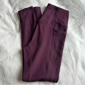 Burgundy High-rise Yoga Pants XS